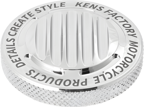 Kens Factory NX LVL Gas Caps - CAP Finned Chrome Dummy CAP FOR M8 LH — Harley-Davidson (2017-2026)