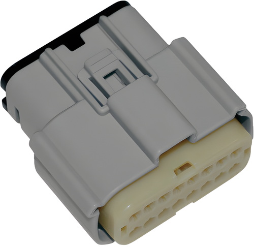 NAMZ Custom Cycle Molex MX-150 Female Connectors - 16-PIN FEM Conn Grey Main Ha…