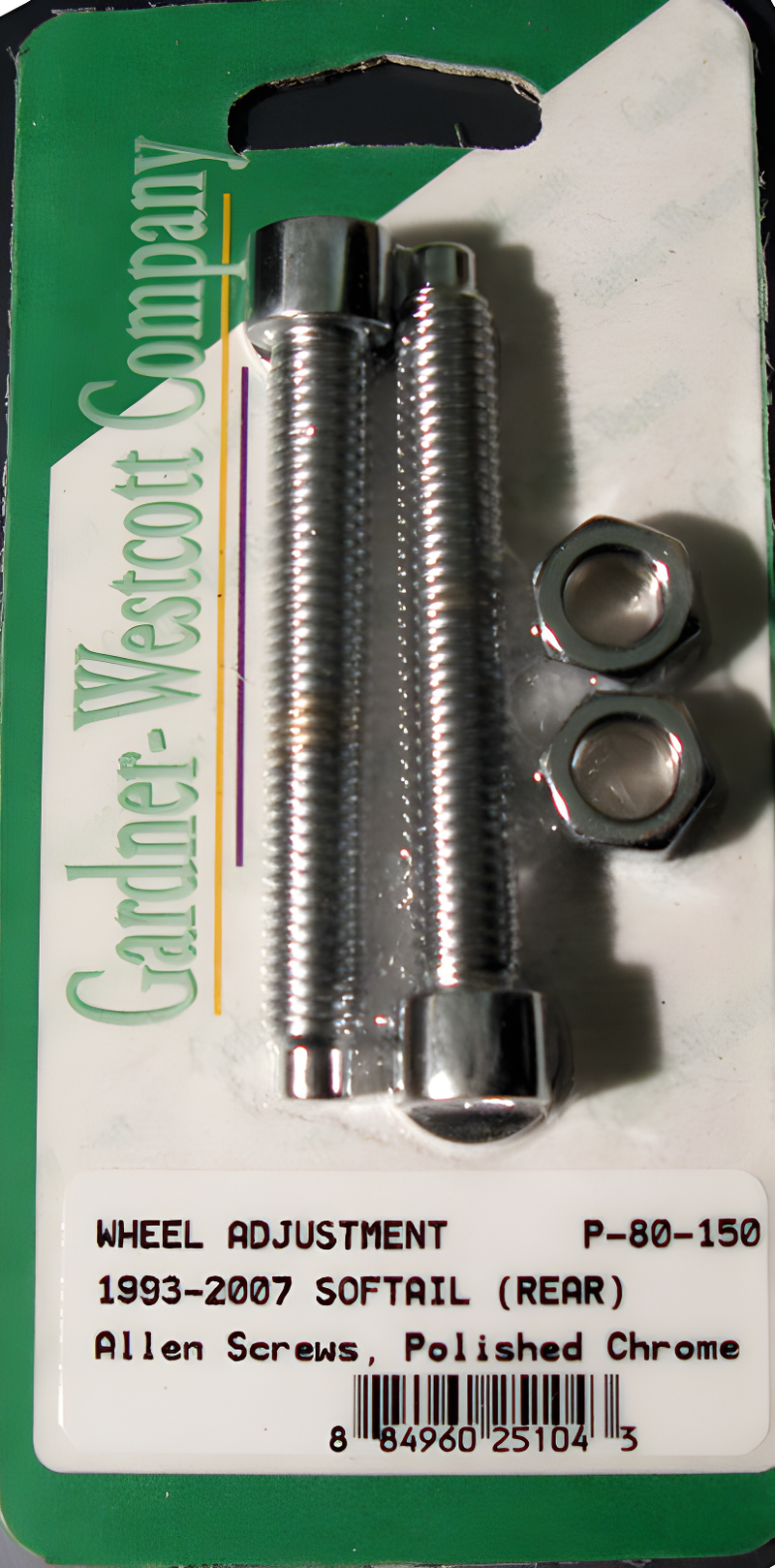 GardnerWestcott Rear Wheel Adjustment Bolts - 1993-2007 Softail Models Rear