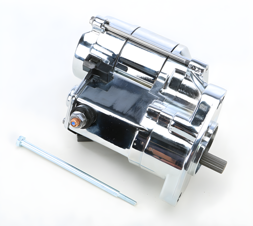 All Balls High Torque Starter - 1.7kw Chrome 2010-2032 Shaft — Harley-Davidson (1989-2006)