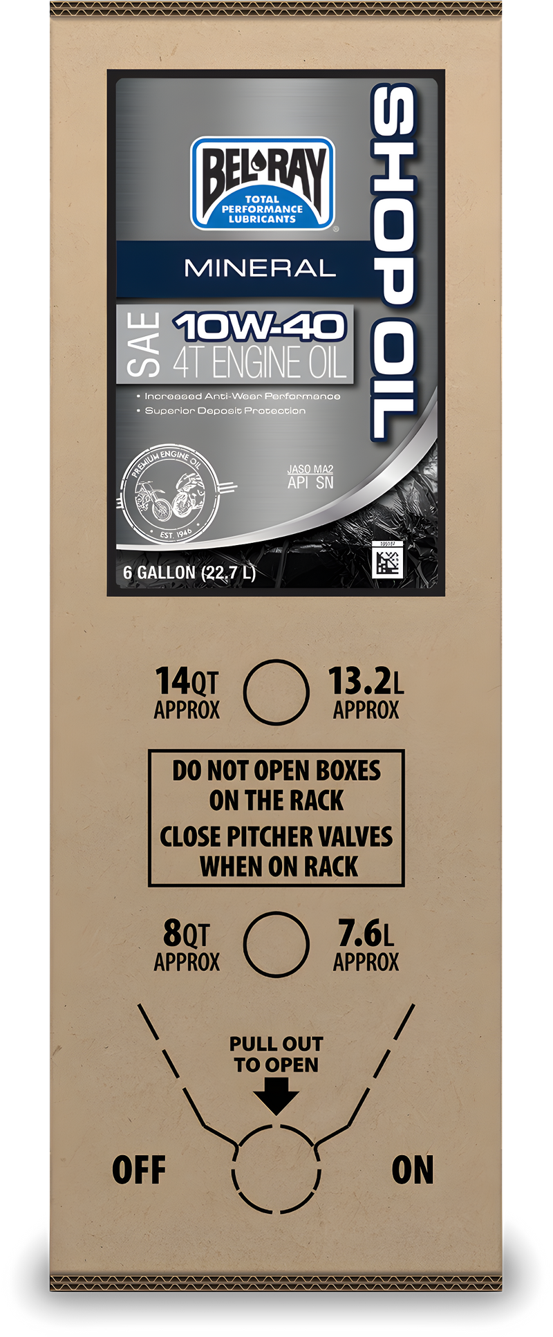Bel-Ray Shop Oil - Mineral Engine OIL 10w40 6gal BIB