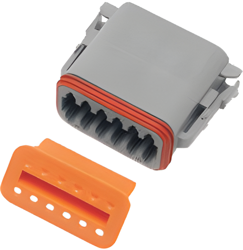 NAMZ Custom Cycle Deutsch DT Plug and Wedgelock - & Wdglck Hd# 72139-94gy