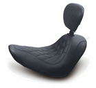 Mustang Motorcycle Solo with Driver Backrest Diamond — 2006-2017 Harley-Davidson Softail Wide