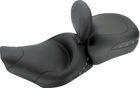 Mustang Motorcycle Solo with Driver Backrest Black Pearls — 1997-2007 Harley-Davidson