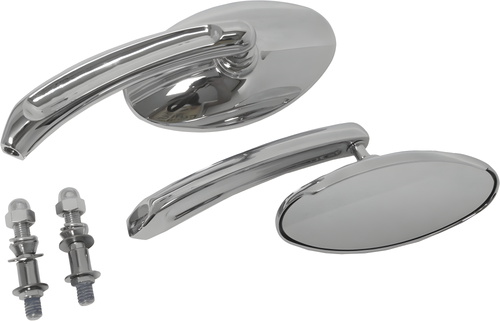 Harddrive Oval Custom Die Cast Mirror - Chrome