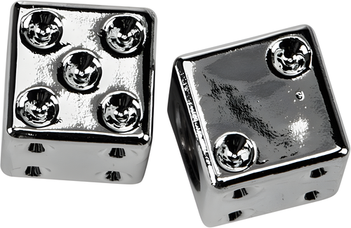 Harddrive Valve Stem Caps - Chrome Dice PR