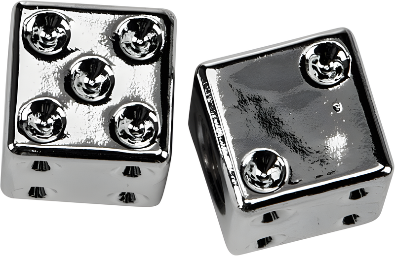 Harddrive Valve Stem Caps - Chrome Dice PR