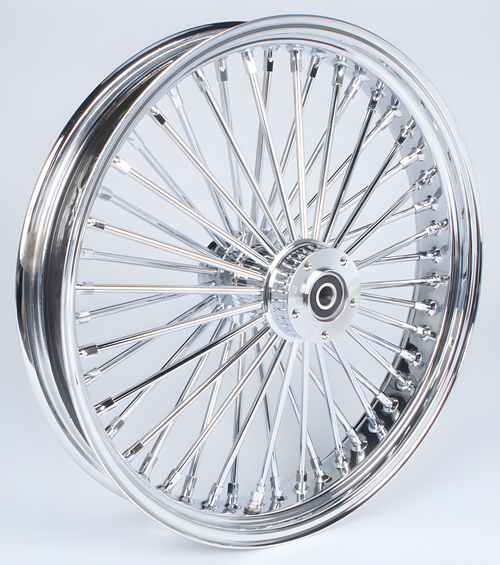 Harddrive Front Spoke Wheels - 48-SPK DD Chrome 21x3.5 WG-HUB 3/4