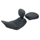 Mustang Motorcycle Solo with Driver Backrest Diamond — 2006-2017 Harley-Davidson Dyna Wide