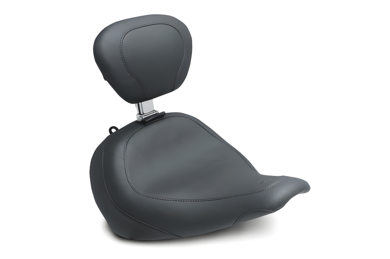 Mustang Motorcycle Solo with Driver Backrest Original — 2018-2021 Harley-Davidson Fat Boy