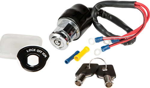 Harddrive Ignition Switch - 3 Position Chrome FXS/FX 85 FXR 1984-1993 — Harley-Davidson Super Glide, Low Glide, Sport Glide (1982-1993)