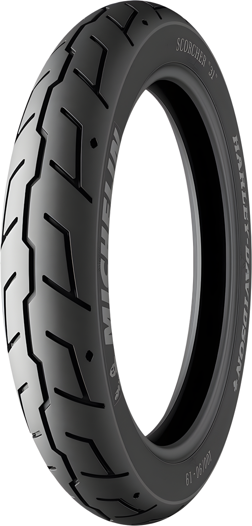 Michelin Scorcher 31 Tire - Front 130/70b18 63h Bltd Bias TL/TT — Harley-Davidson Street Glide, Road Glide Custom (2010-2013)