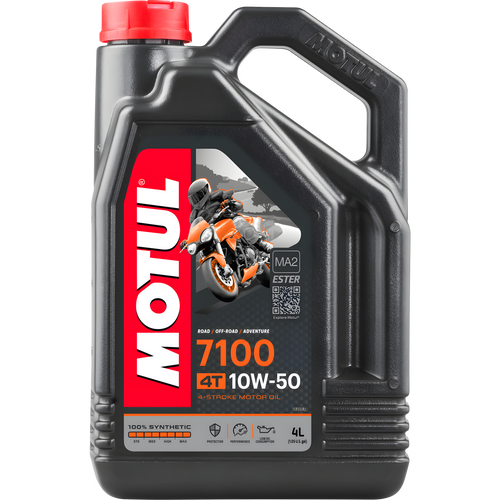 Motul 7100 4T Oil - Full SYN OIL 10w50 4t 4l (4/Case Sold Ea)