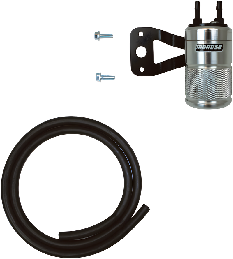 Moroso Air/Oil Separator - V-Twin Univ. Breather — Harley-Davidson Electra Glide Ultra Classic, Softail Heritage Classic, Softail Fat Boy (1991-2017)