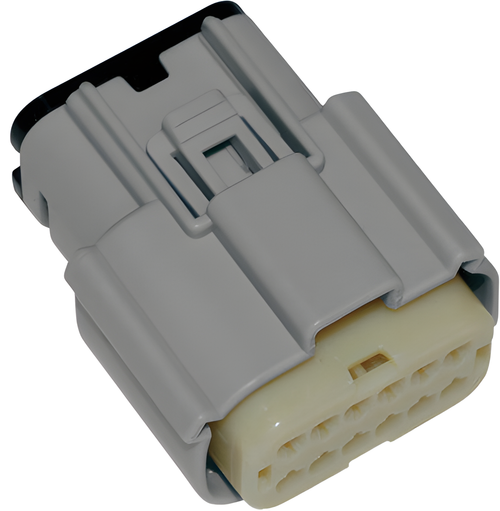 NAMZ Custom Cycle Molex MX-150 Female Connectors - 12-PIN FEM Conn Black Main H…
