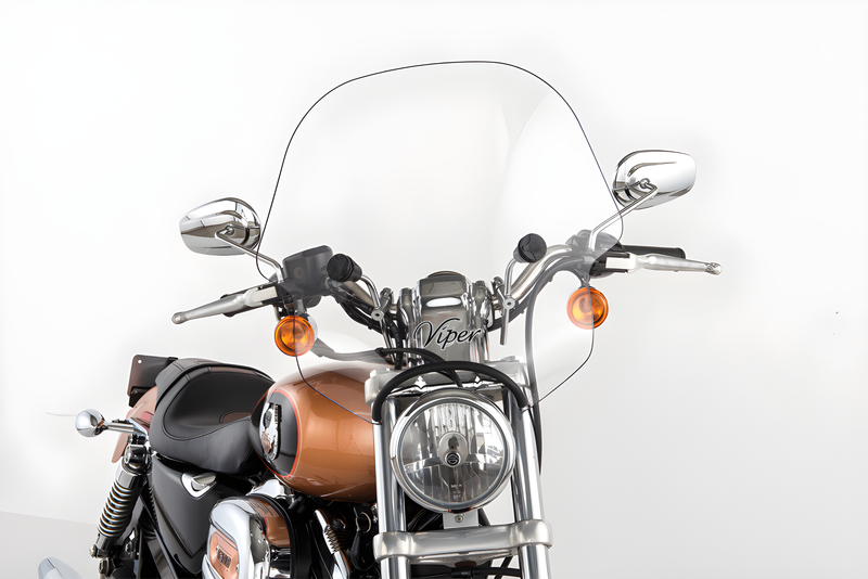 Slipstreamer S-10 Viper Windshield - W/S Clear W/Chrome Hardware 1 1/4