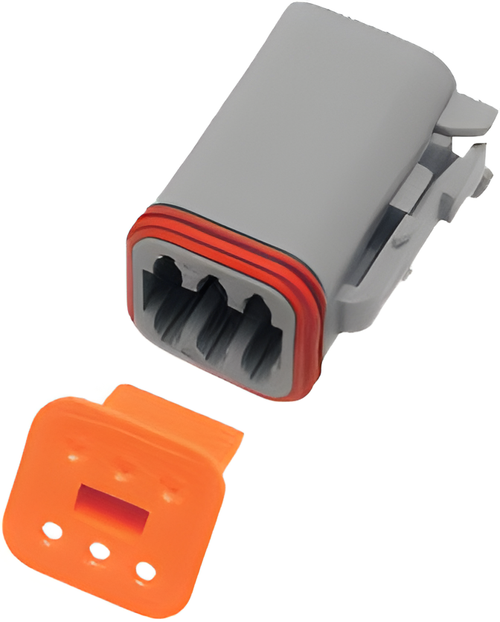NAMZ Custom Cycle Deutsch DT Plug and Wedgelock - & Wdglck Hd# 72136-94gy