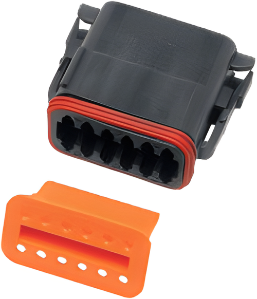 NAMZ Custom Cycle Deutsch DT Plug and Wedgelock - & Wdglck Hd# 72119-94bk