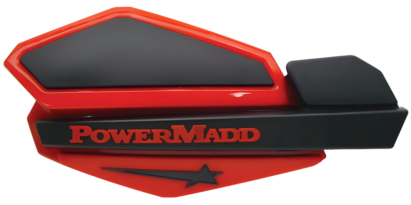 Powermadd Star Series Handguards - (red/Black) — Harley-Davidson Road King, Electra Glide Ultra Classic, Dyna Wide Glide (1996-2019)
