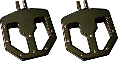 Pro One Pro Peg BMX Style - ONE M8 BMX V2 Mini Board Black Anodize — Harley-Davidson Street Glide, Softail Fat Boy 114, Road King Special (2017-2026)