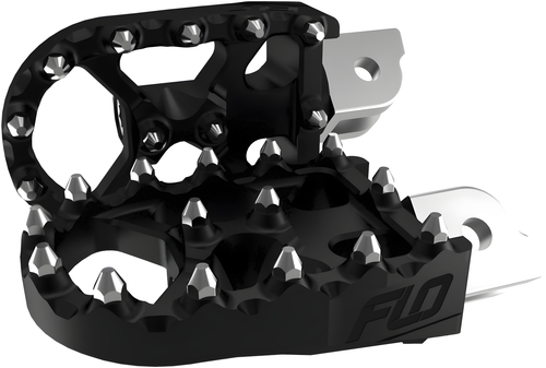 Flo Motorsports Moto Style Footpeg Set - Black M8 Softail — Harley-Davidson Softail Deluxe, Softail Fat Boy, Softail Fat Boy 114 (2018-2020)