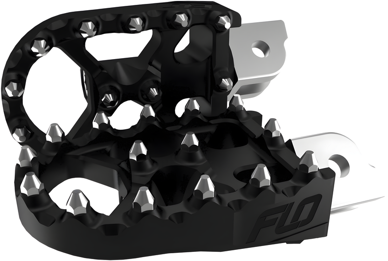 Flo Motorsports Moto Style Footpeg Set - Black M8 Softail — Harley-Davidson Softail Deluxe, Softail Fat Boy, Softail Fat Boy 114 (2018-2020)