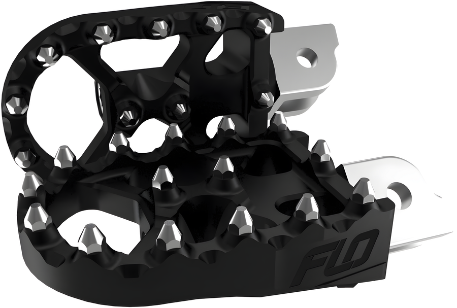 Flo Motorsports Moto Style Footpeg Set Black - Harley Milwaukee-Eight Softail