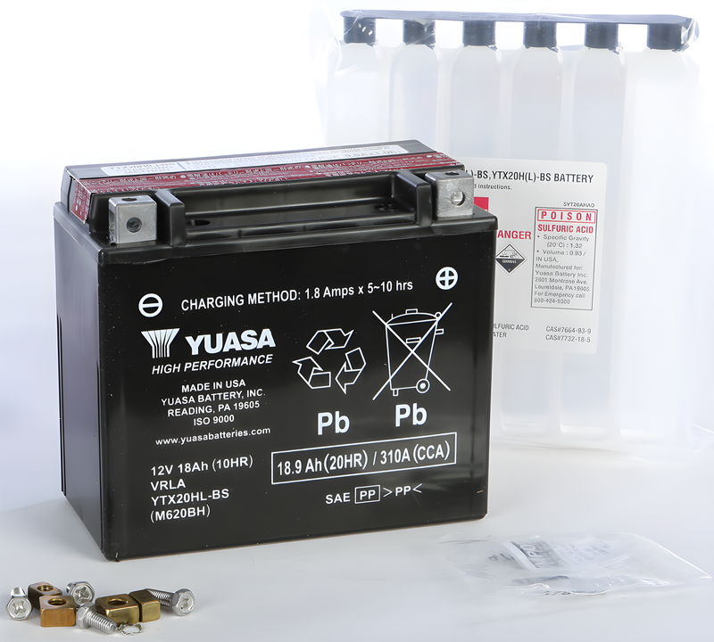 Yuasa AGM Maintenance Free Battery - Ytx20hl-BS Maintenance Free