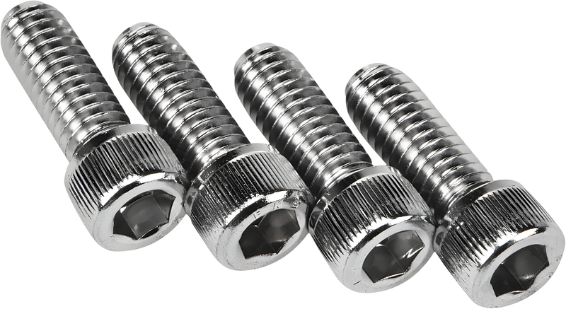 Harddrive Handlebar Clamp Allen Bolts - Chrome 4/PK FOR Handlebar Clamp