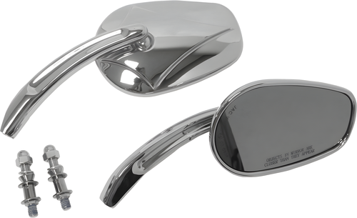 Harddrive Arrow Head Custom Die Cast Mirror - Chrome