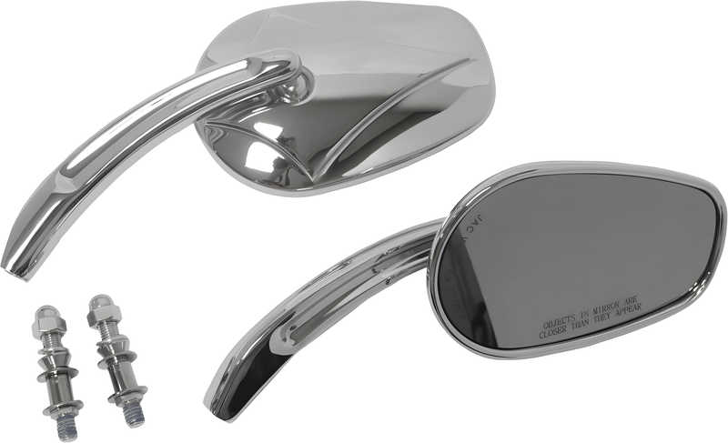 Harddrive Arrow Head Custom Die Cast Mirror - Chrome