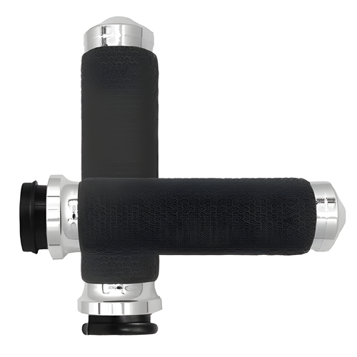 Avon Memory Foam Grip - Chrome — Harley-Davidson Road King, Electra Glide Ultra Classic, Street Glide (2008-2019)