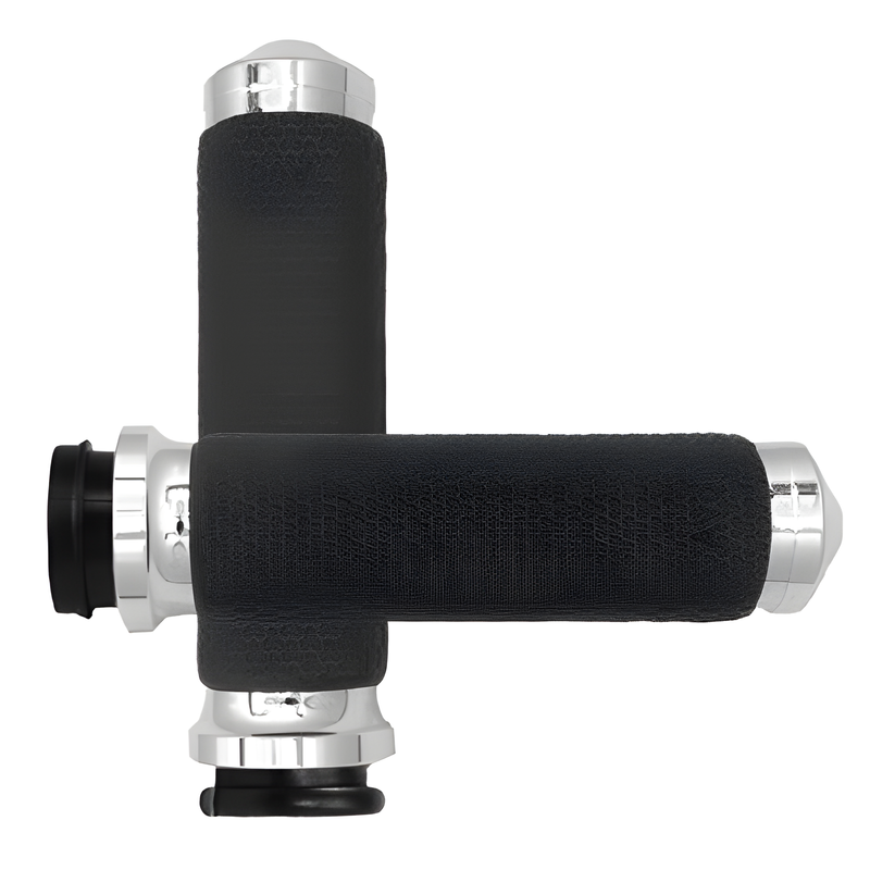 Avon Memory Foam Grip - Chrome — Harley-Davidson Road King, Electra Glide Ultra Classic, Street Glide (2008-2019)