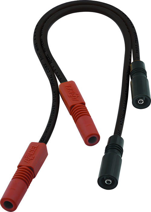 Accel S/S Spiral Core Wire - SET 8.0mm Black — Harley-Davidson Road King, Electra Glide Ultra Classic, Softail Heritage Classic (1999-2017)