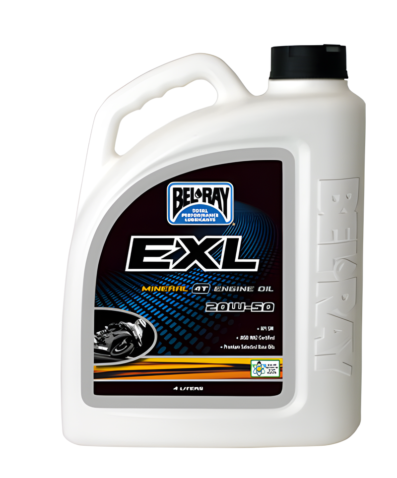 Bel-Ray EXL Mineral 4T Engine Oil - 20w50 4t 4l (4/Case Sold Ea)