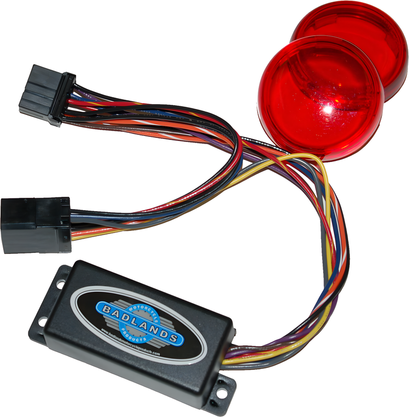 NAMZ Custom Cycle Run, Brake & Turn Signal Modules with Equalizer & Red Lens Ki… — Harley-Davidson (1990-2010)