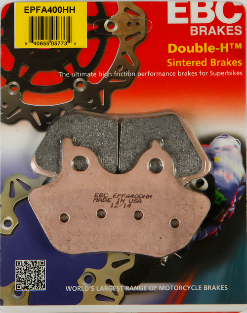 EBC Extreme Pro Brake Pads - Epfa400hh Extreme PRO Brake Pads — Harley-Davidson Road King, Road King Classic, Electra Glide (2000-2007)