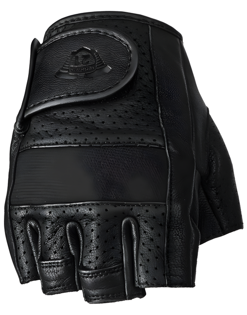 Highway 21 Half Jab Perforated Gloves - Black MD
