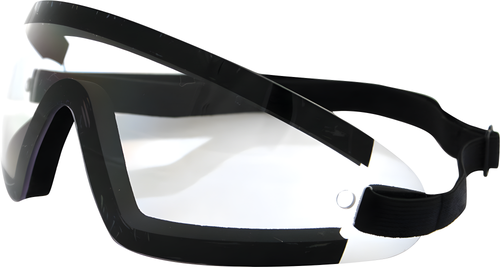 Bobster Wrap Around Goggles - Sunglasses Black W/Clear Lens