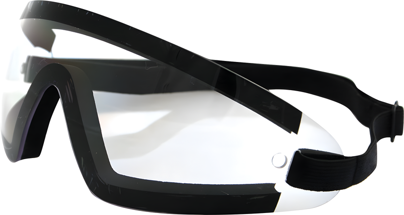 Bobster Wrap Around Goggles - Sunglasses Black W/Clear Lens