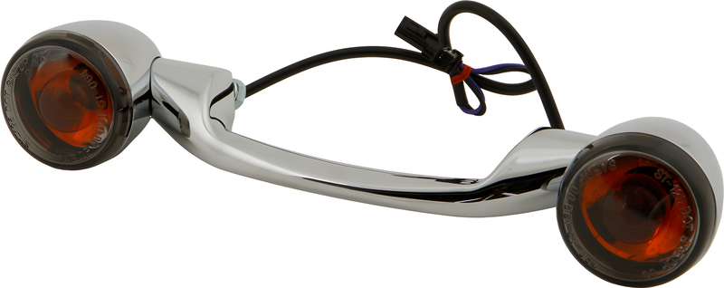 Harddrive Light Bar - Chrome W/Smoke Lenses — Harley-Davidson Softail Heritage Classic (1986-2016)