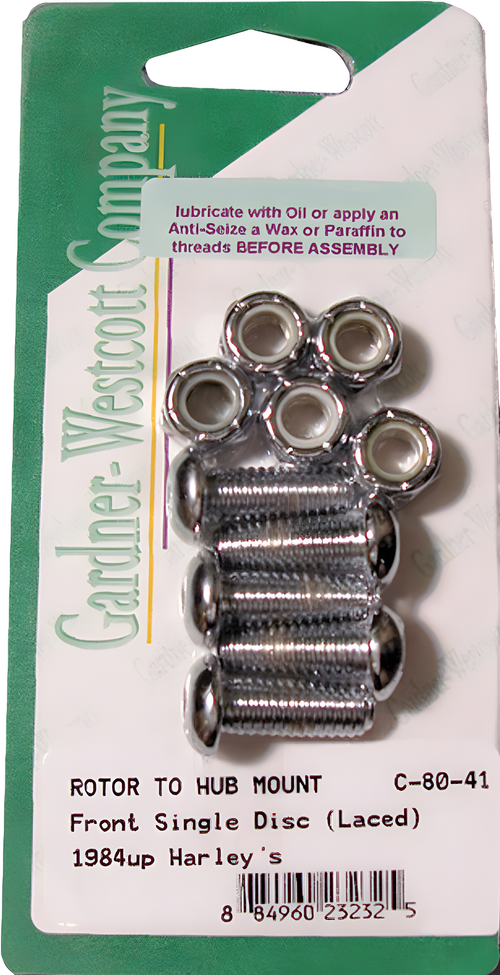 GardnerWestcott Brake Rotor Bolts - Allen Bolts 84-UP ALL Laced Wheels
