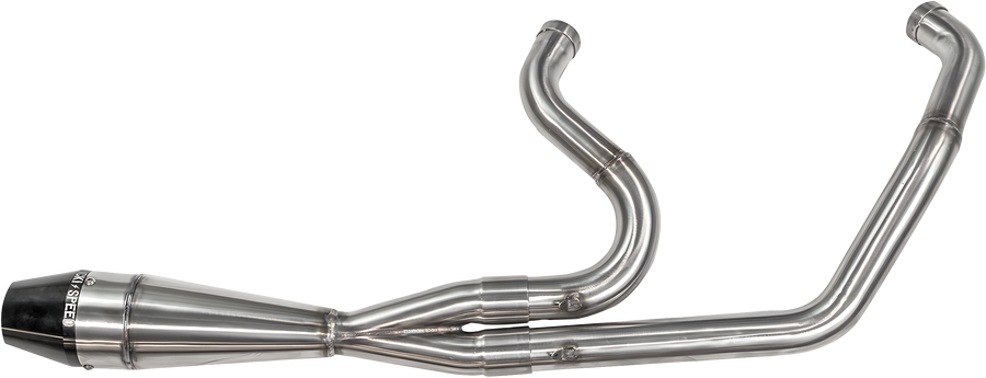 Sawicki Shorty Brushed Stainless Steel 2-into-1 Exhaust - Harley Twin Cam Softail