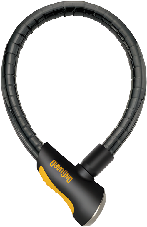 Onguard Rottweiler 8023L Cable Lock - Armored Cable Lock Black/Yellow 7 FT
