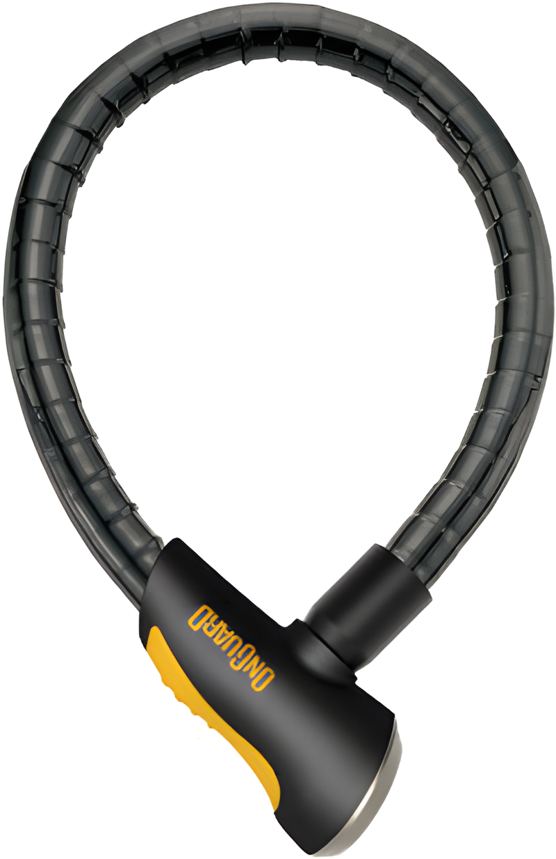 Onguard Rottweiler 8023L Cable Lock - Armored Cable Lock Black/Yellow 7 FT