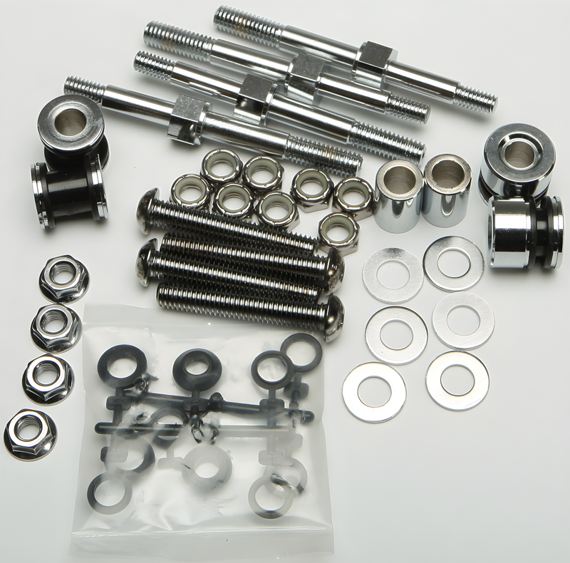 Harddrive Detachable Sissy Bar Docking Hardware - KIT Chrome Flstc 2000-2002
