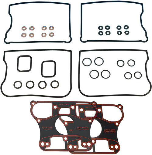 James Gaskets Big Twin Gasket Kit - Rocker Cover W/Metal RKR Base KIT 17038-90-X — Harley-Davidson (1984-1991)
