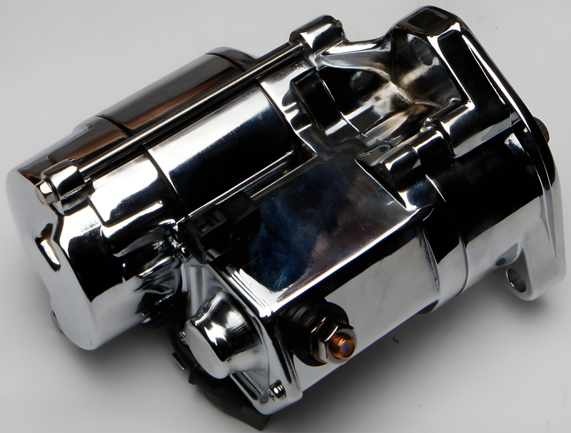 All Balls High Torque Starter - 1.4kw Chrome 2010-2032 Shaft — Harley-Davidson (1989-2006)