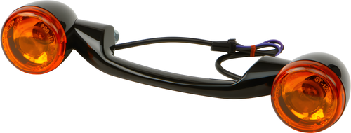 Harddrive Light Bar - Black W/Amber Lenses — Harley-Davidson Softail Heritage Classic (1986-2016)