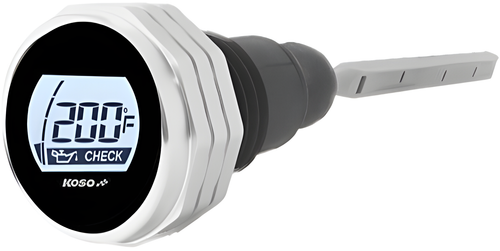 Koso Digital Oil Temperature Dipstick - Silver Fits 2007-2016 FLH/FLT — Harley-Davidson (2007-2016)